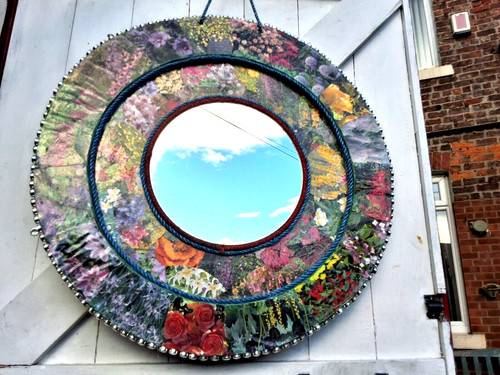 Vintage round shabby - vintage, wall
