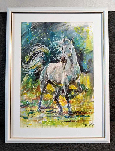 Original watercolour horse - watercolour,