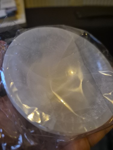 Selenite small bowl polished - selenite,