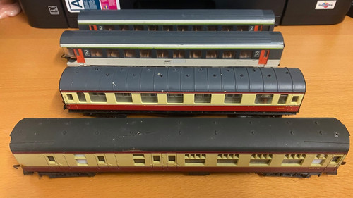 Four model train passenger - model,