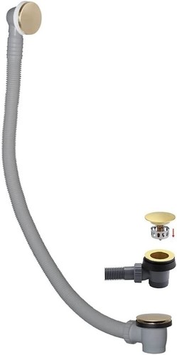 Brushed brass click clack bath - brass,