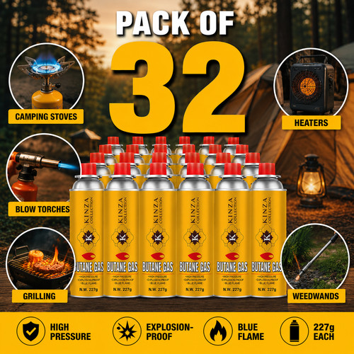 32x new butane - gas, canisters