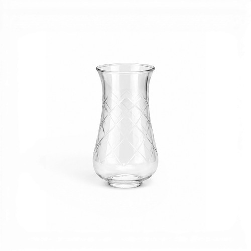 Crystal cut hurricane glass - cut,