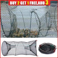 2 x CRAB TRAP NET CRAB PRAWN SHRIMP CRAYFISH LOBSTER EEL BAIT FISHING POT BASKET