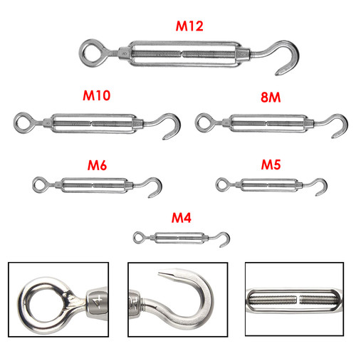 M12 stainless steel hook - stainless,