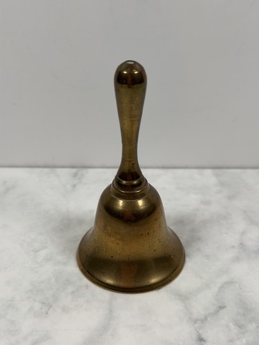 Vintage solid brass - hand, bell