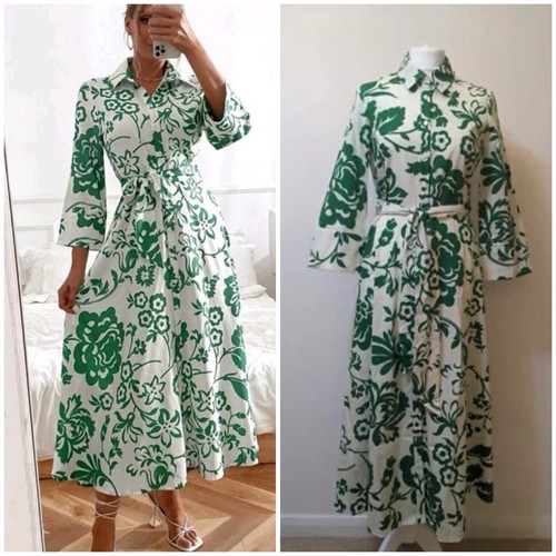 Zara green ecru leaf - green,