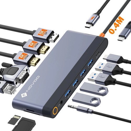 Novoo usb docking station - usb, c