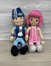 Lazy Town Plush Bundle Stephanie & Sportacus Soft Toys 2011 Tagged Beanies Rare