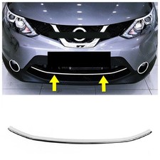 Chrome Front Grill Bumper Trim S.STEEL To Fits NISSAN QASHQAI 2013 to 2016