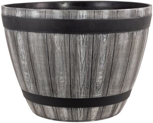 Grey wooden barrel - grey,