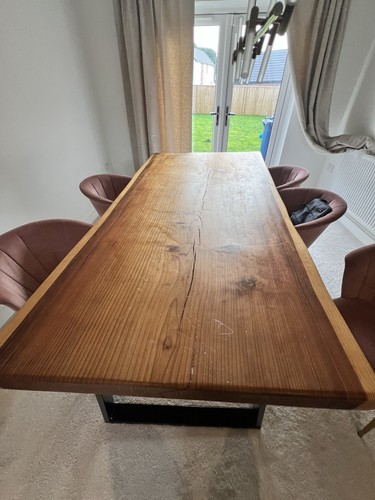 Dining table solid - table, redwood