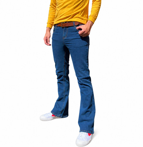 Mens retro stonewash bootcut - mens,