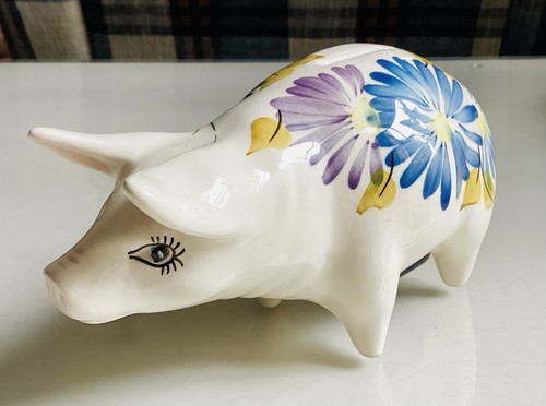 Vintage hand painted piggy - hand,