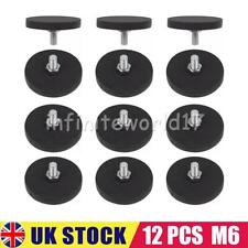 12pcs Rubber Coated Magnet M6 Magnetic Base Heavy Duty Magnetic Mount Holder UK