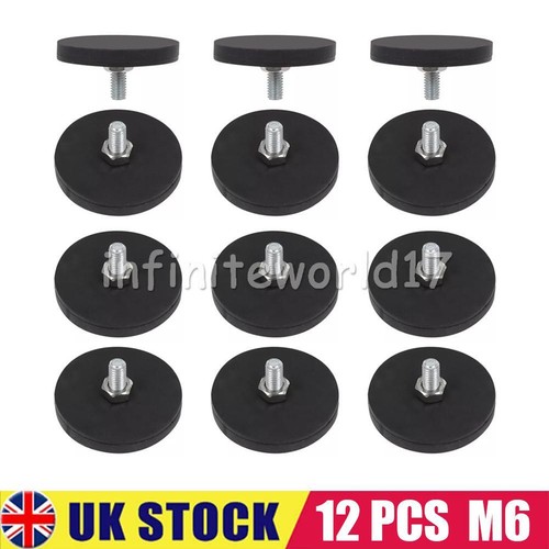 12pcs rubber coated magnet - coated, m6