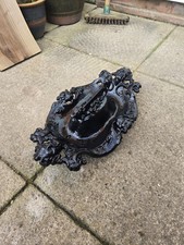 Original old antique Victorian Black cast iron boot scraper