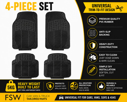 Car floor mats - car, black