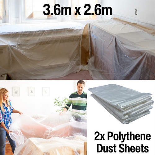 Polythene dust sheet clear - polythene,