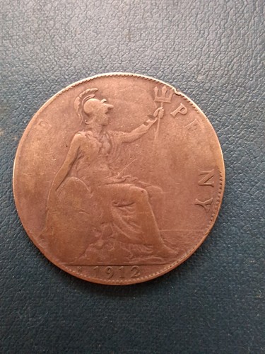 1912 king george one penny - 1912,