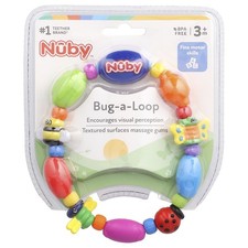 Nuby Soothing Teether Bug-a-Loop 3  Months 1 Soothing Teether BPA-Free