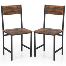 Industrial Dining Chair Set 2