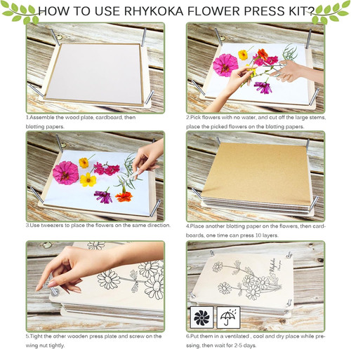 Large flower press kit for - large,