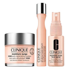 Clinique Moisture Surge Moisturiser 100H 75ml Eye Serum 15ml Face Spray 30ml Set
