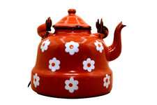 Small vintage enamel kettle