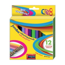 12 CHUNKY COLOURING PENCILS
