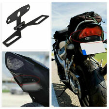 Motorcycle Metal Side Mount License Number Plate Holder Tail Light Bracket Frame