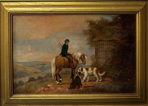 19thc school antique oil - 19thc,