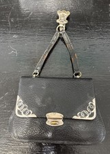 Rare Antique Black Leather