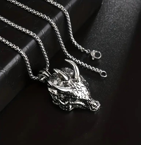 Dragon head pendant necklace - dragon,