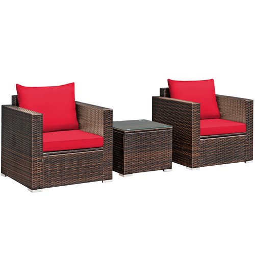 Patiojoy 3pcs patio rattan - patio,