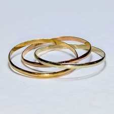 Vintage 9ct gold tri-colour 3