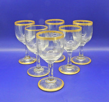 6 x Daum Nancy Glasses Gilt