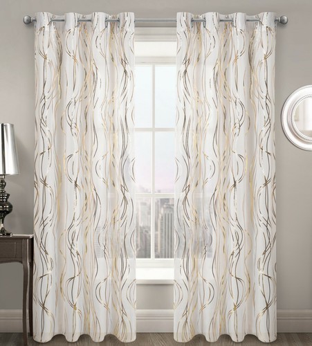 Swirl ripple effect voile - swirl,