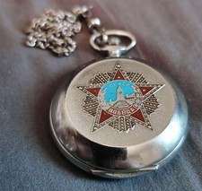 RUSSIAN Pocket Watch MOLNIJA - WWII Theme - Manual Wind - Bought in 1990