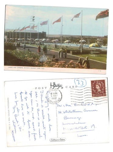 Vintage postcard lawns and - vintage,