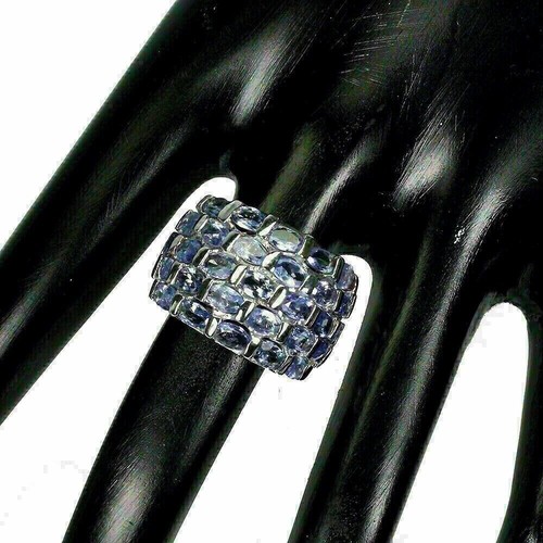 Silver ring tanzanite natural - silver,