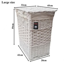 Wicker Laundry Basket With