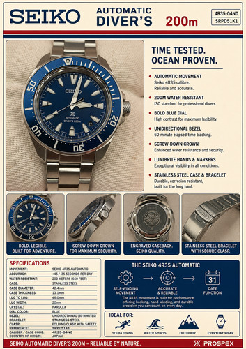 Seiko srpl51 prospex - srpl51, sea