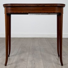 Antique 19th Century Inlaid Card Table In Mahogany ( REF AF-4052 )