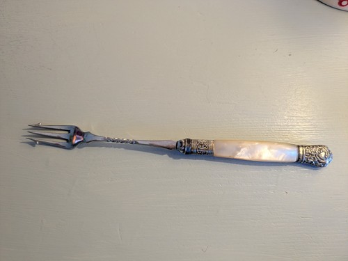 Vintage silver plated pickle - plated,
