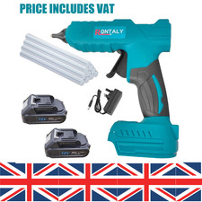 Cordless Hot Melt Glue Gun & 10x Sticks For Makita 18V w/2 Battery and Charger 