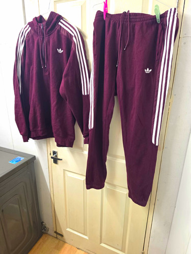 Men adidas burgundy white - men's,
