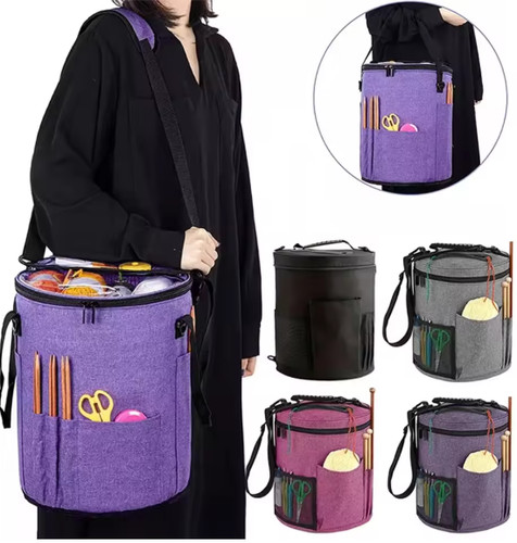 Crochet knitting bag large - bag,