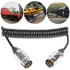 2M Trailer Light Board Extension Lead Cable 7 Pin Plug Socket Towing Truck Wire