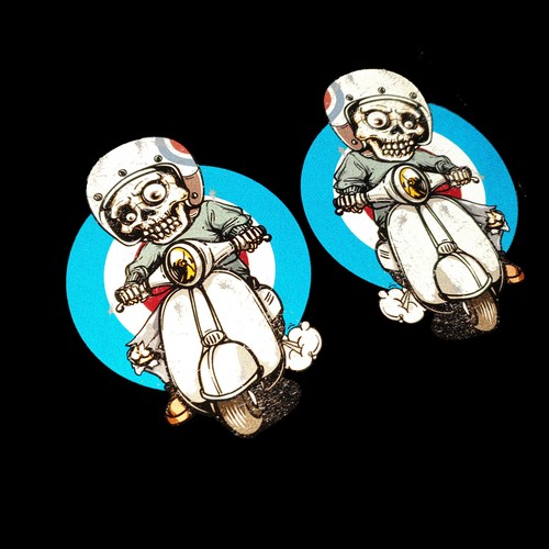 Mods skull rider lambretta - rider,